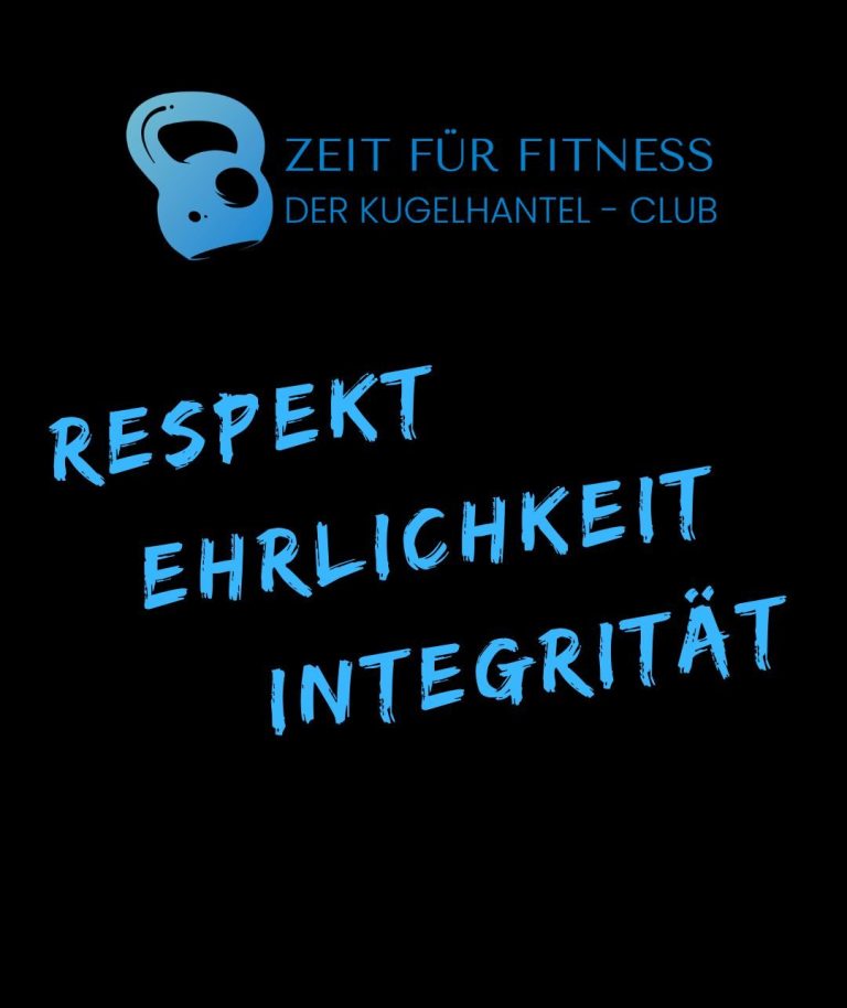 Respekt, Ehrlichkeit, Integrität Logo und Werte des Kugelhantel-Clubs