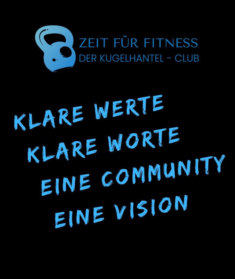 Spruchbild mit dem Text: Klare Werte, Klare Worte, Eine Community, Eine Vision
