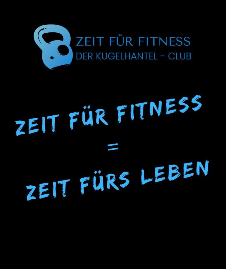 Spruchbild mit dem Text: Zeit für Fitness = Zeit fürs Leben